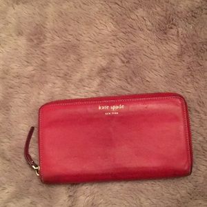 Kate Spade leather red wallet